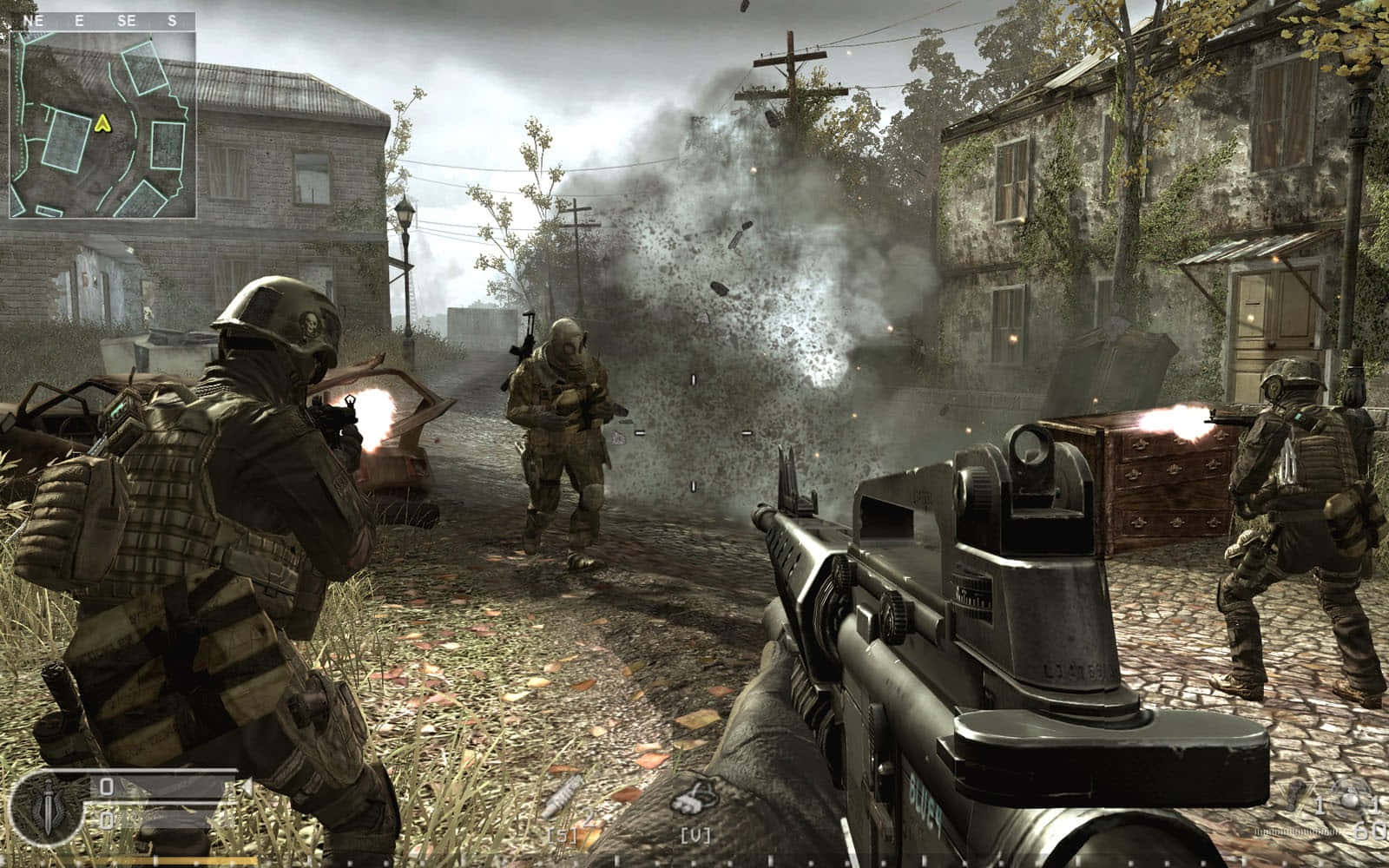 First-person Shooter Game In Action Wallpaper