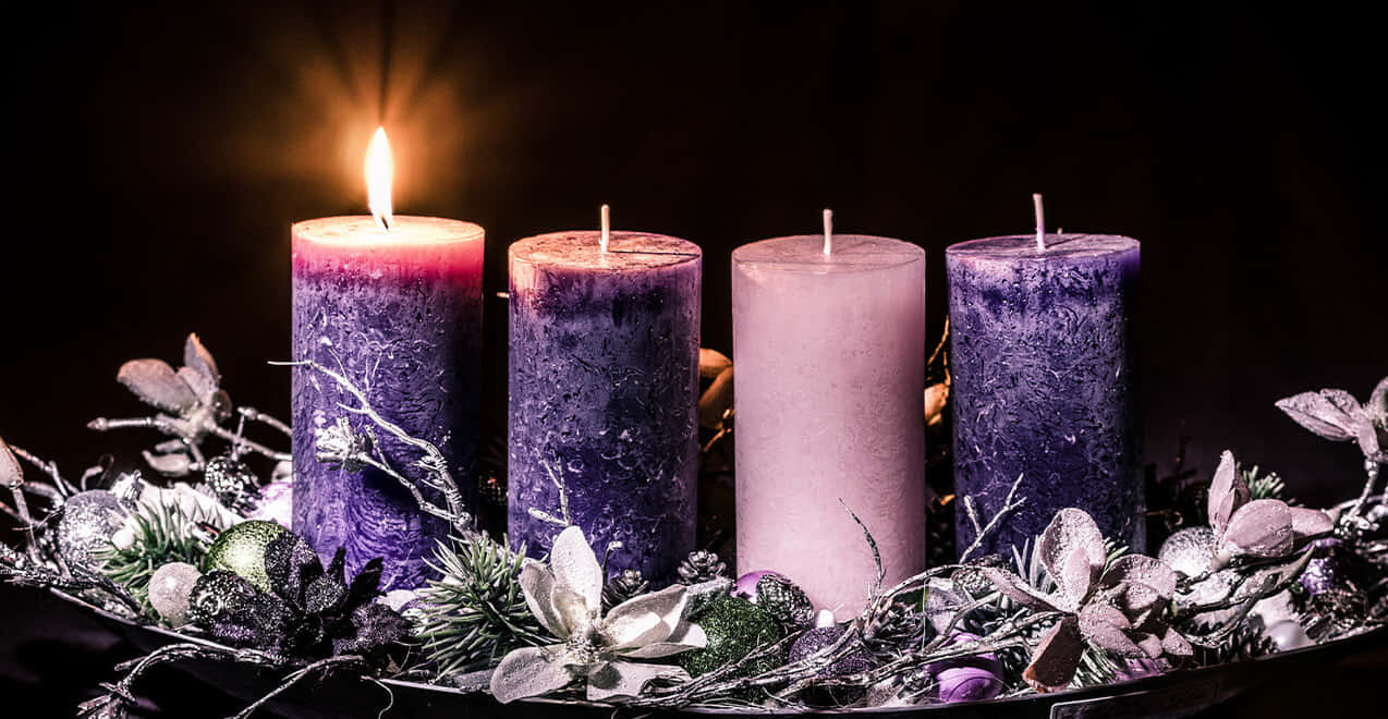 First Sunday Advent Candle Lighting Wallpaper