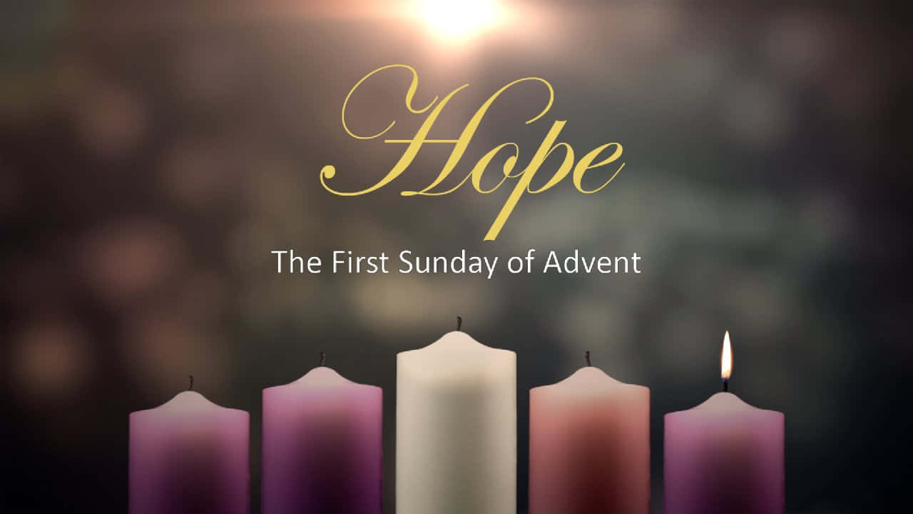 First Sundayof Advent Hope Candle Wallpaper