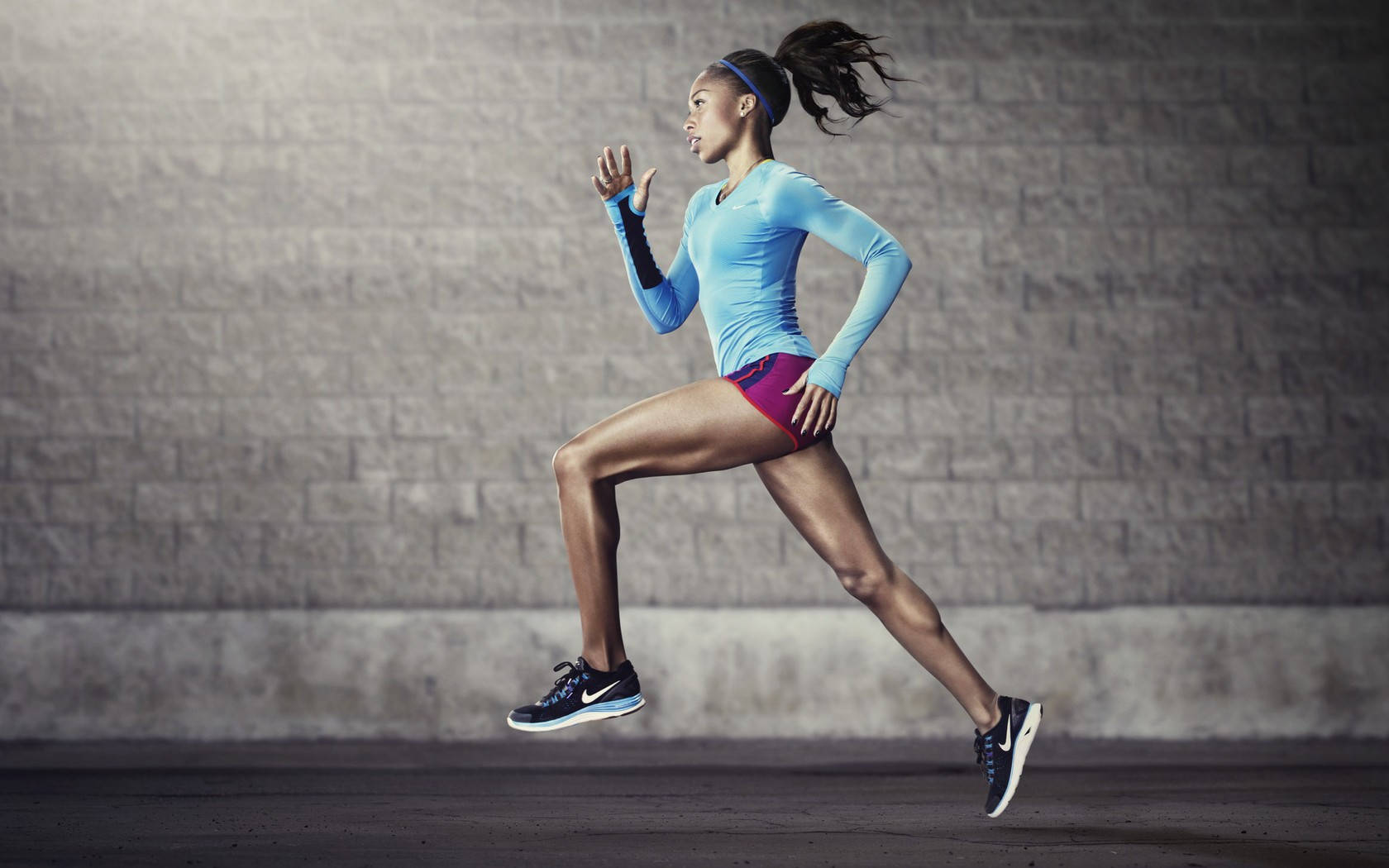 Fit Woman Running Wallpaper