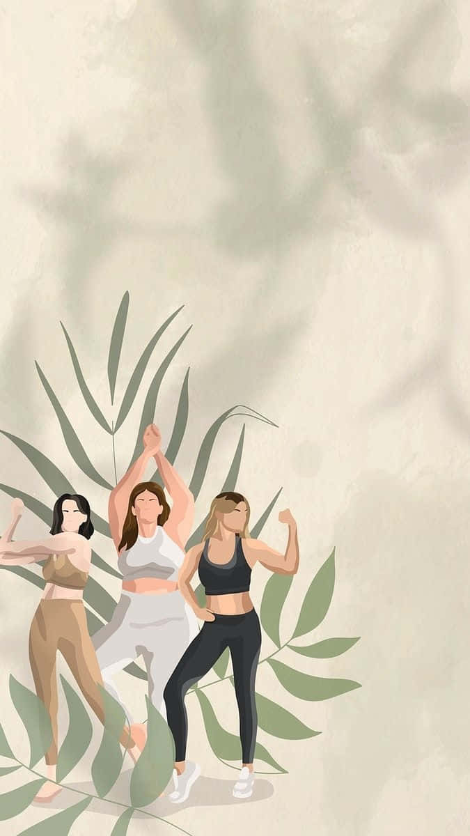 Fitness Dance Workout Illustration.jpg Wallpaper