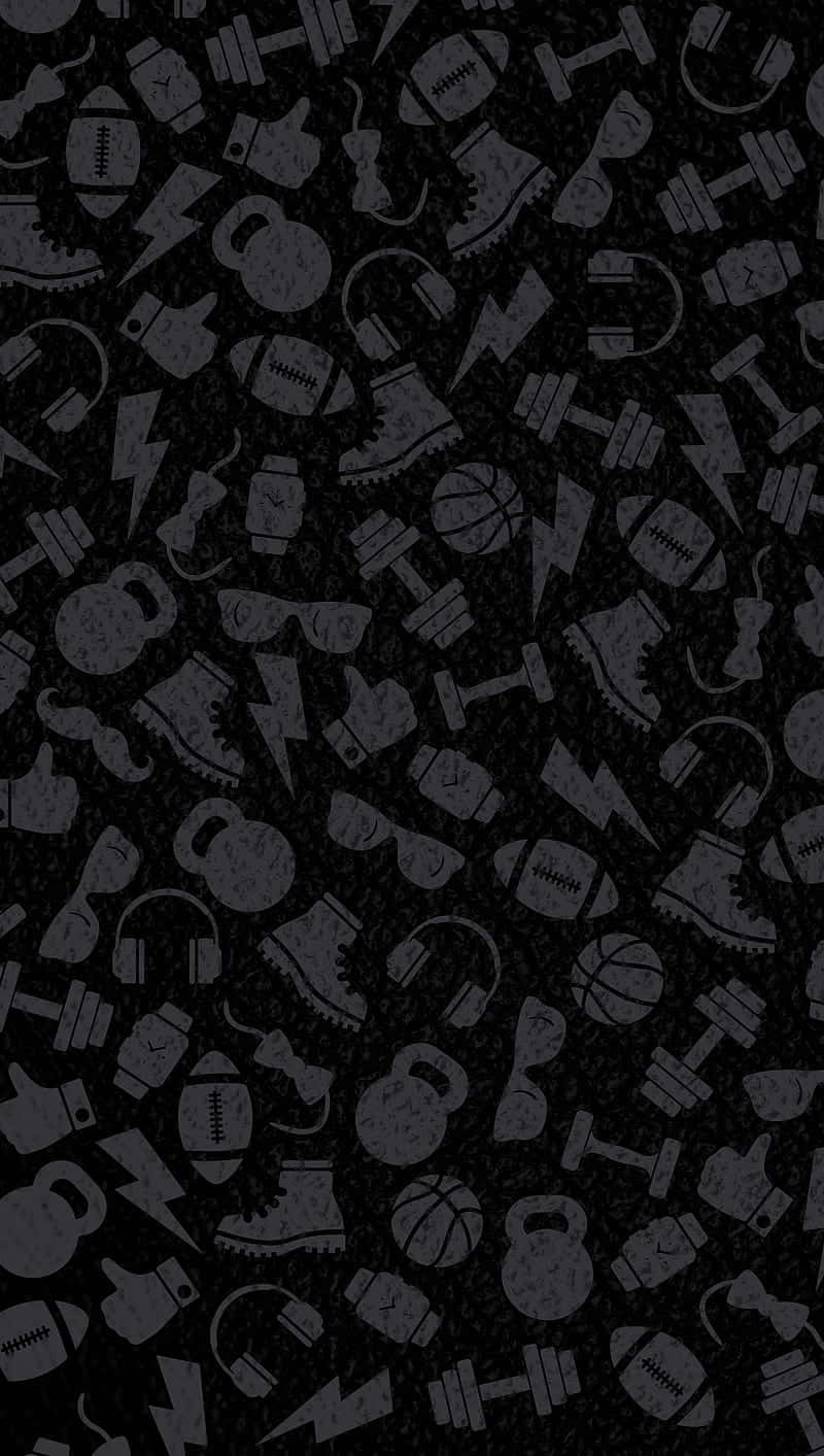 Fitness Icons Pattern Wallpaper Wallpaper