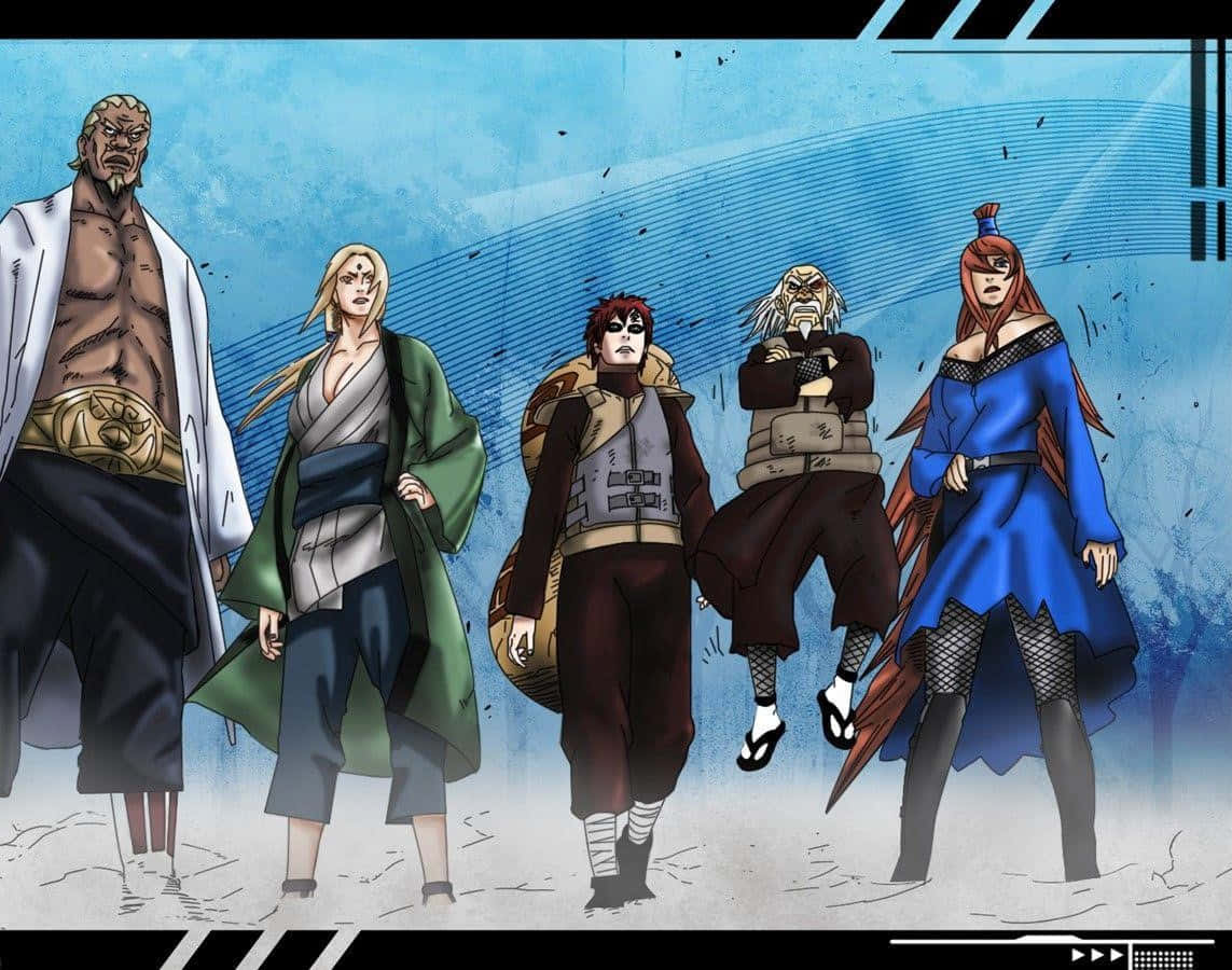 Five Kage Summit Meeting At The Hidden Leaf Village Wallpaper