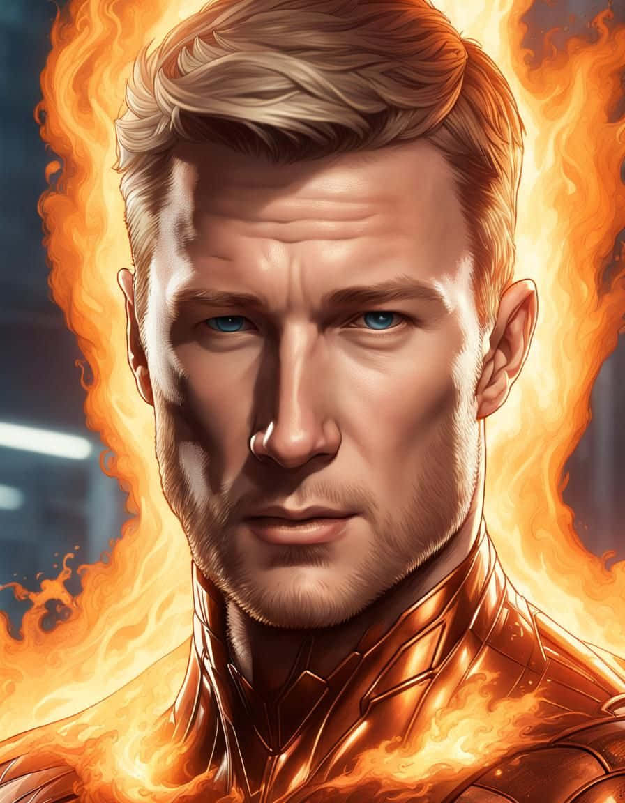 Flame On Hero Portrait Wallpaper