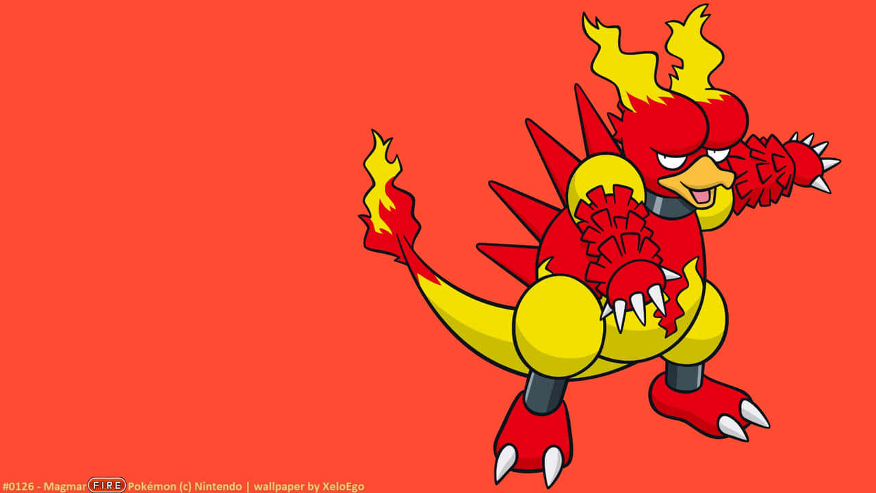 Flaming Magmar Pokemon Artwork Wallpaper