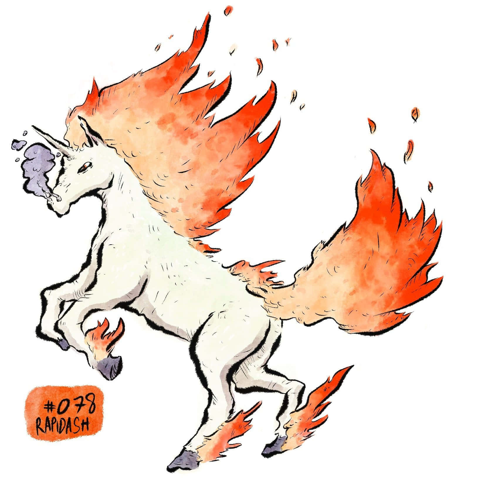 Flaming Rapidash Artwork Wallpaper