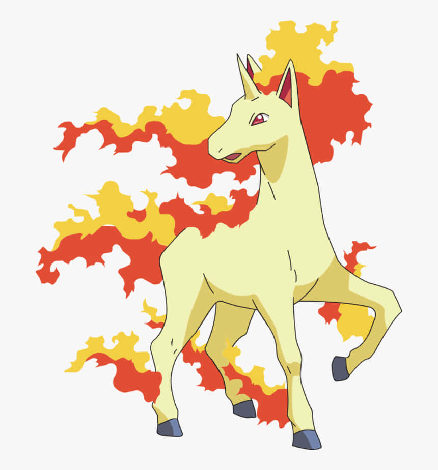 Flaming Rapidash Illustration Wallpaper