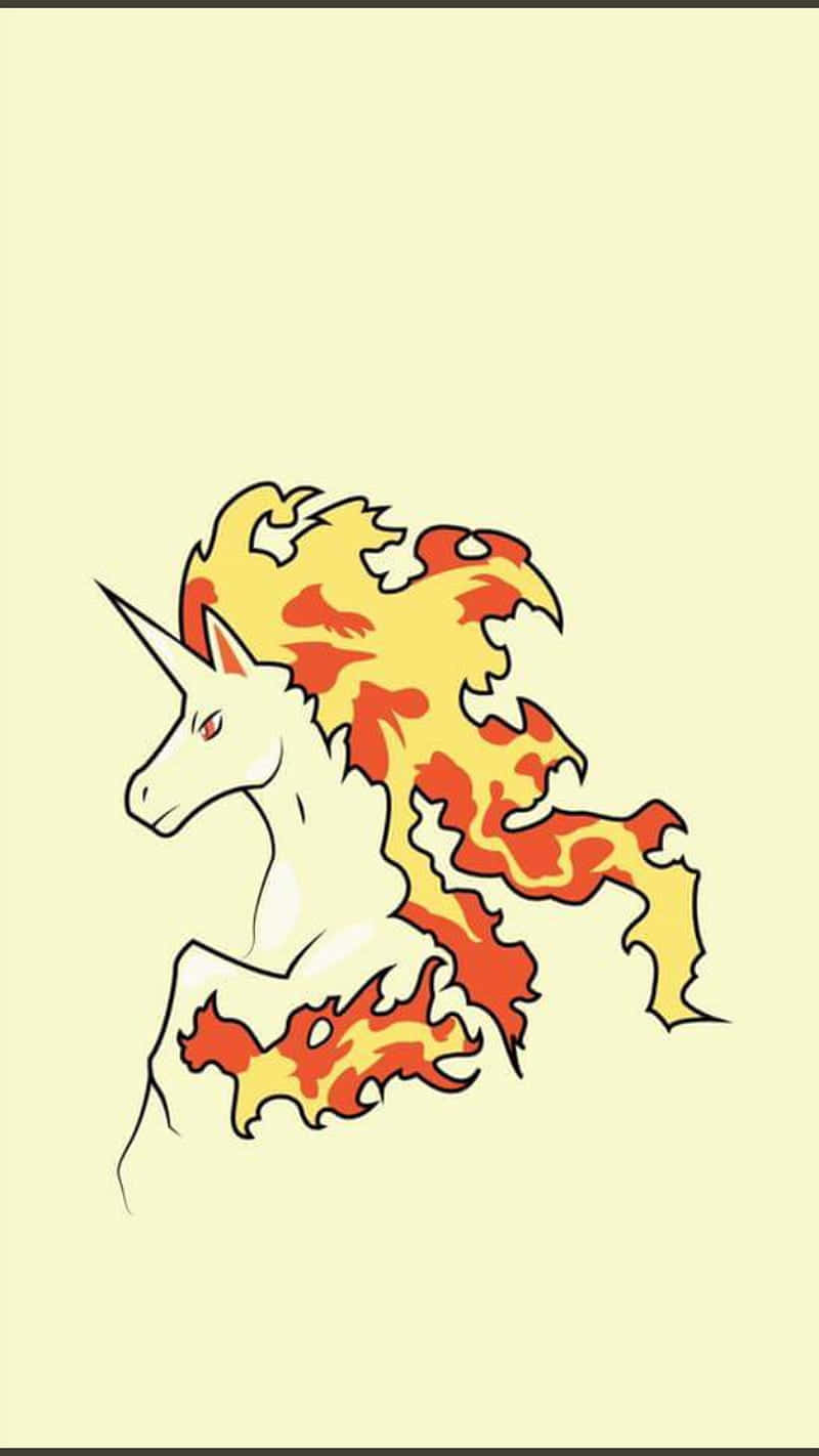 Flaming_ Unicorn_ Rapidash_ Artwork Wallpaper