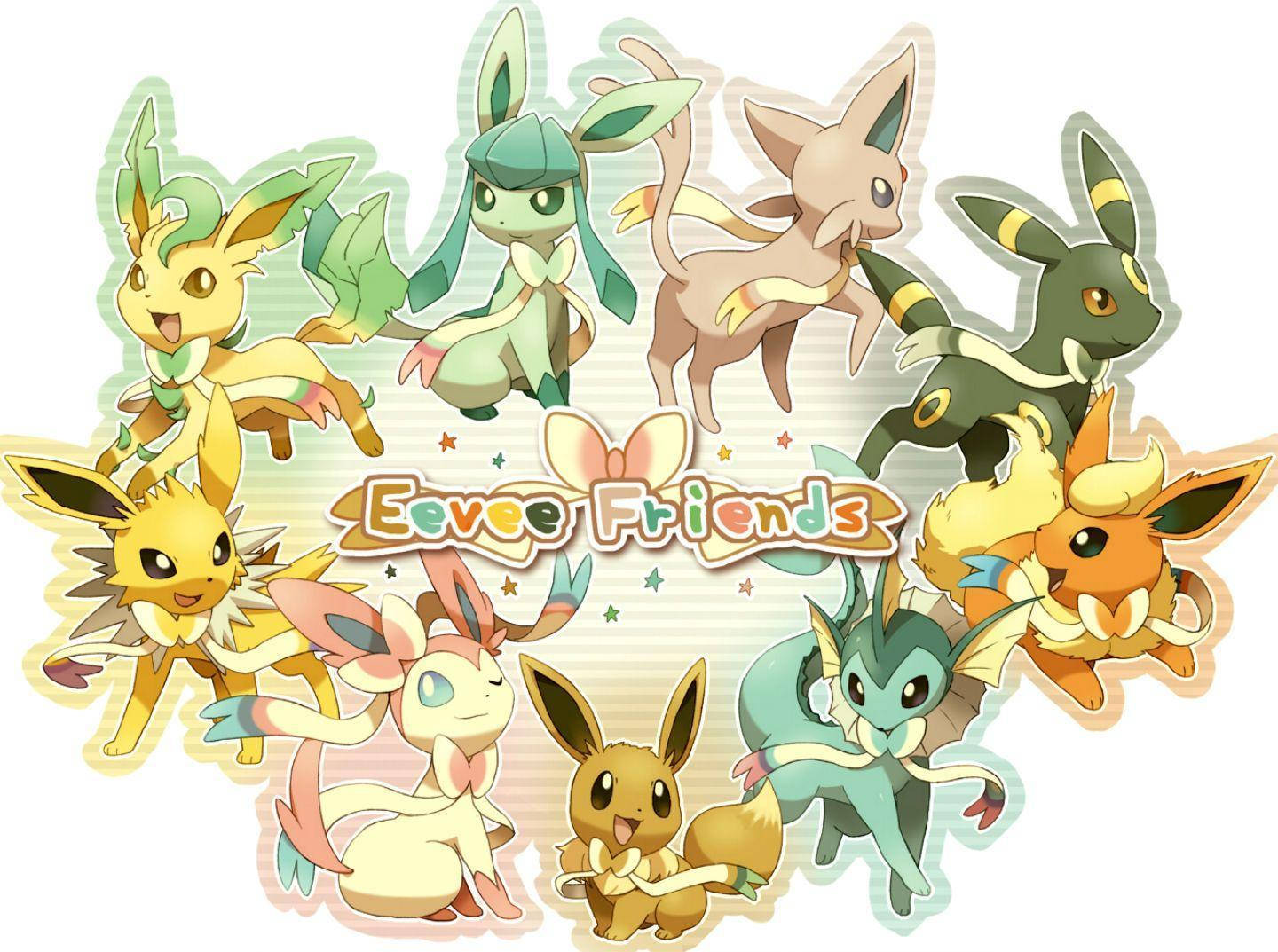 Flareon As A Friend Of Eevee Wallpaper