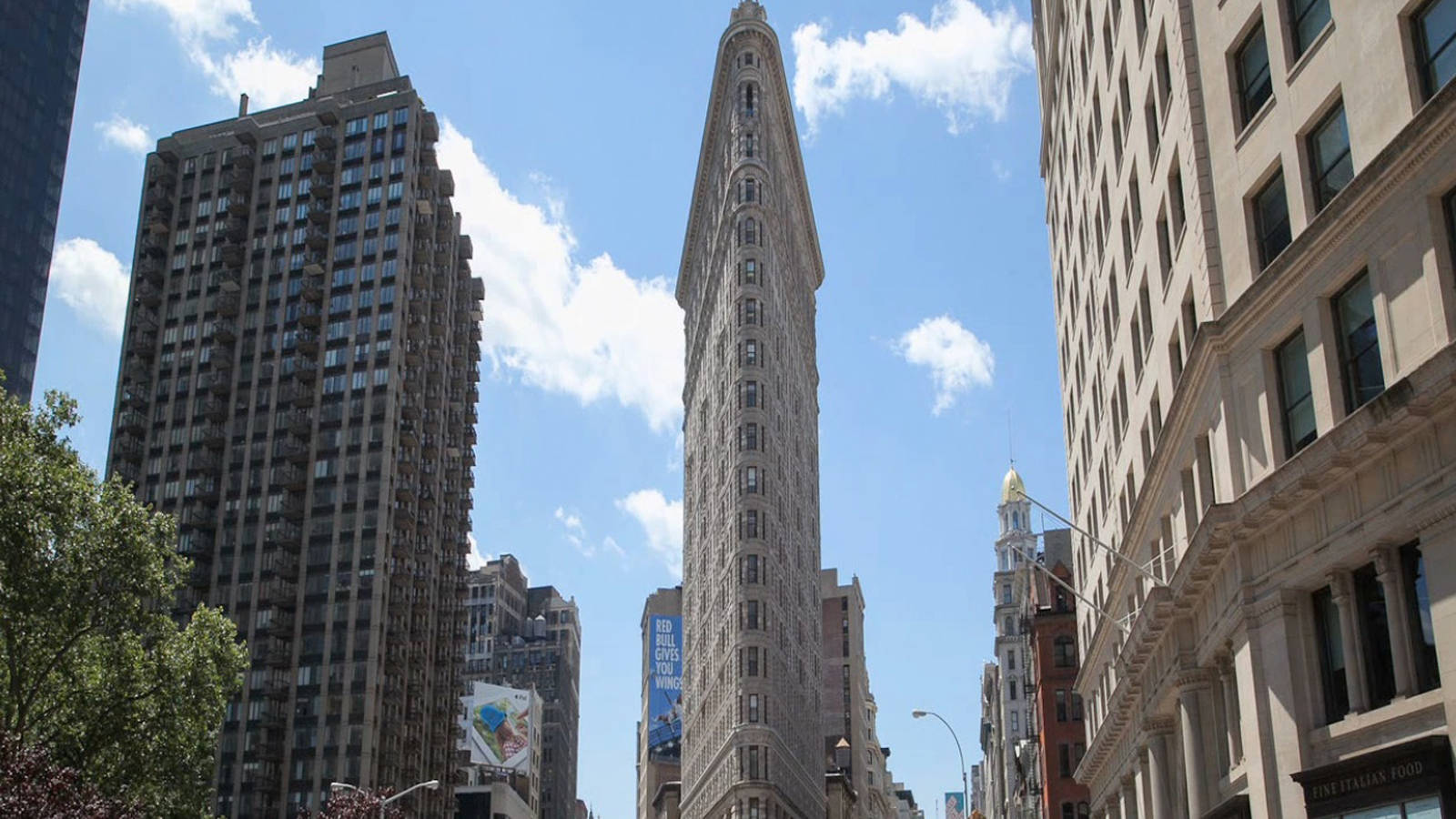 Flatiron Building Blue Billboard Wallpaper