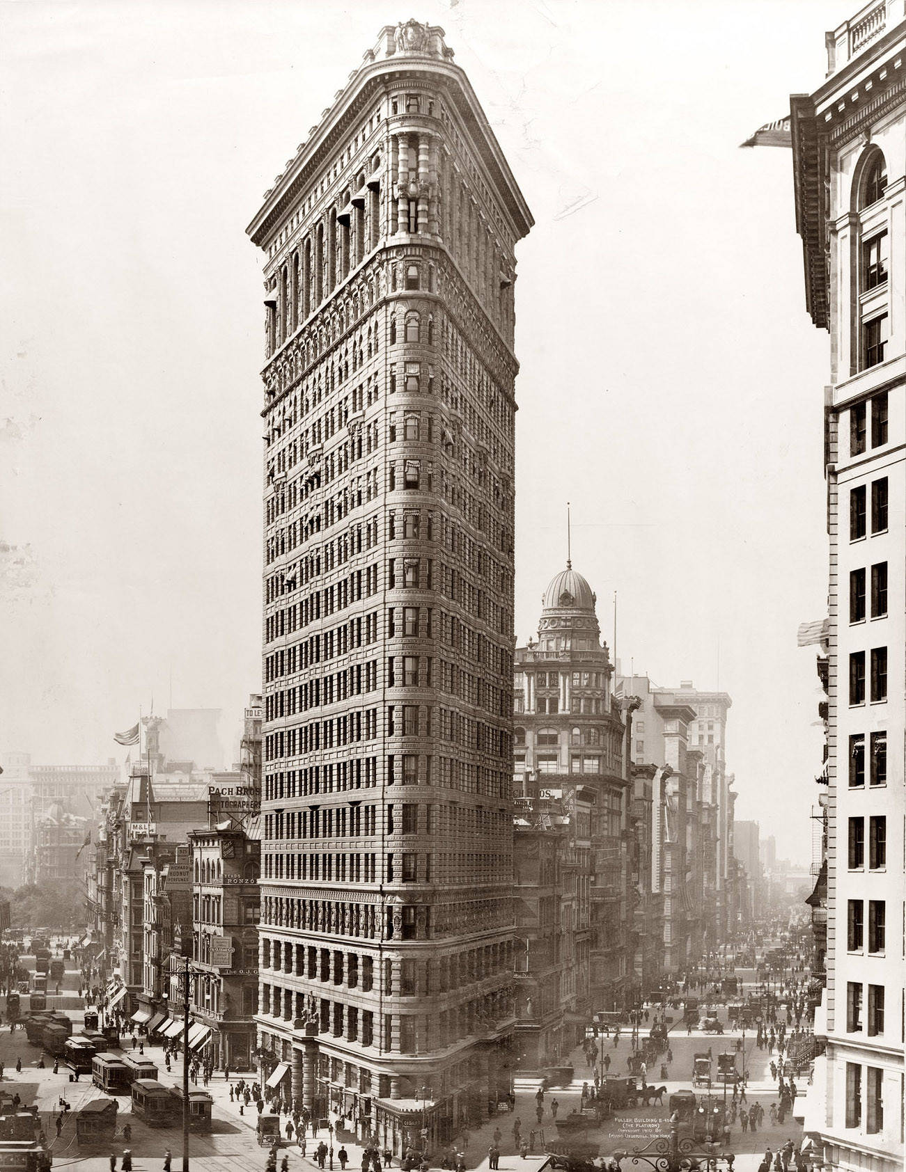 Flatiron Building Sepia Photograph Wallpaper