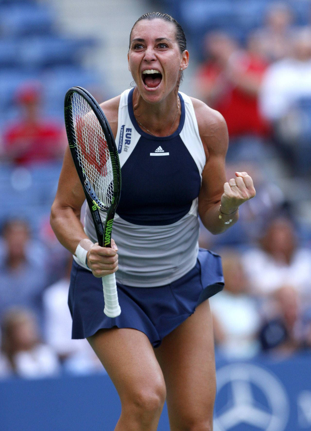 Flavia Pennetta Celebrates Win Wallpaper