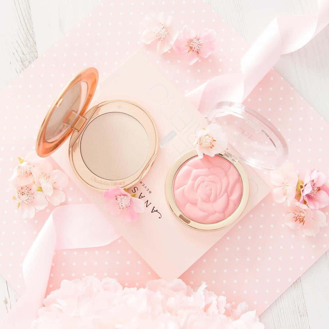 Floral Blush Makeup Aesthetic.jpg Wallpaper