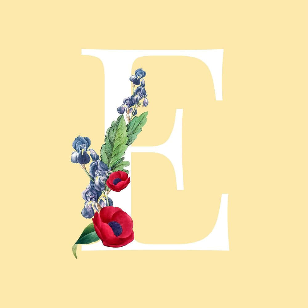 Floral_ Letter_ E_ Artwork Wallpaper