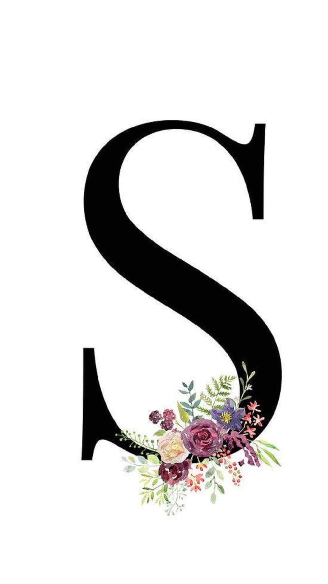 Floral_ Letter_ S_ Artwork.jpg Wallpaper