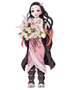 Flowers Demon Slayer Nezuko Wallpaper