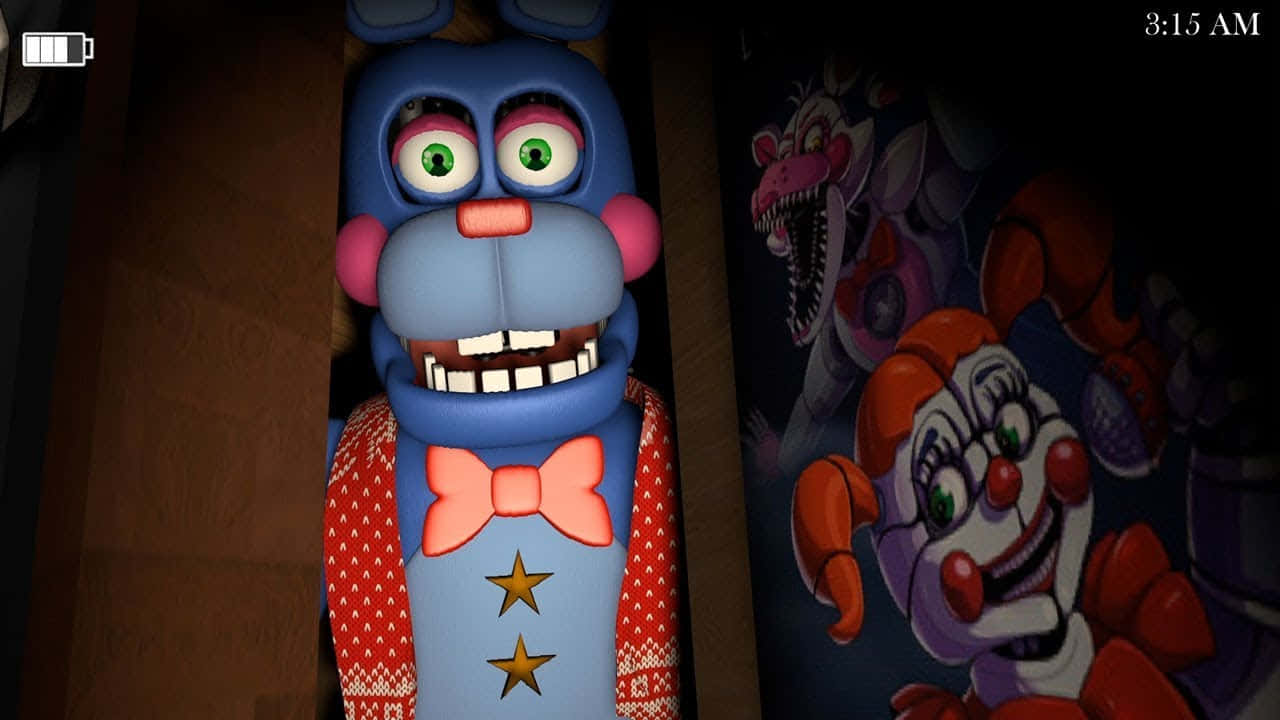 Fnaf_ Christmas_ Bonnie_and_ Circus_ Baby_ Poster Wallpaper