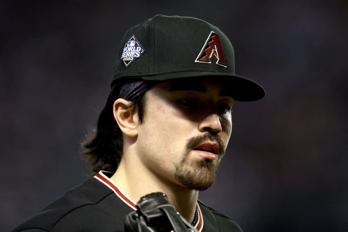 Focused Baseball Player Arizona Diamondbacks Cap Wallpaper