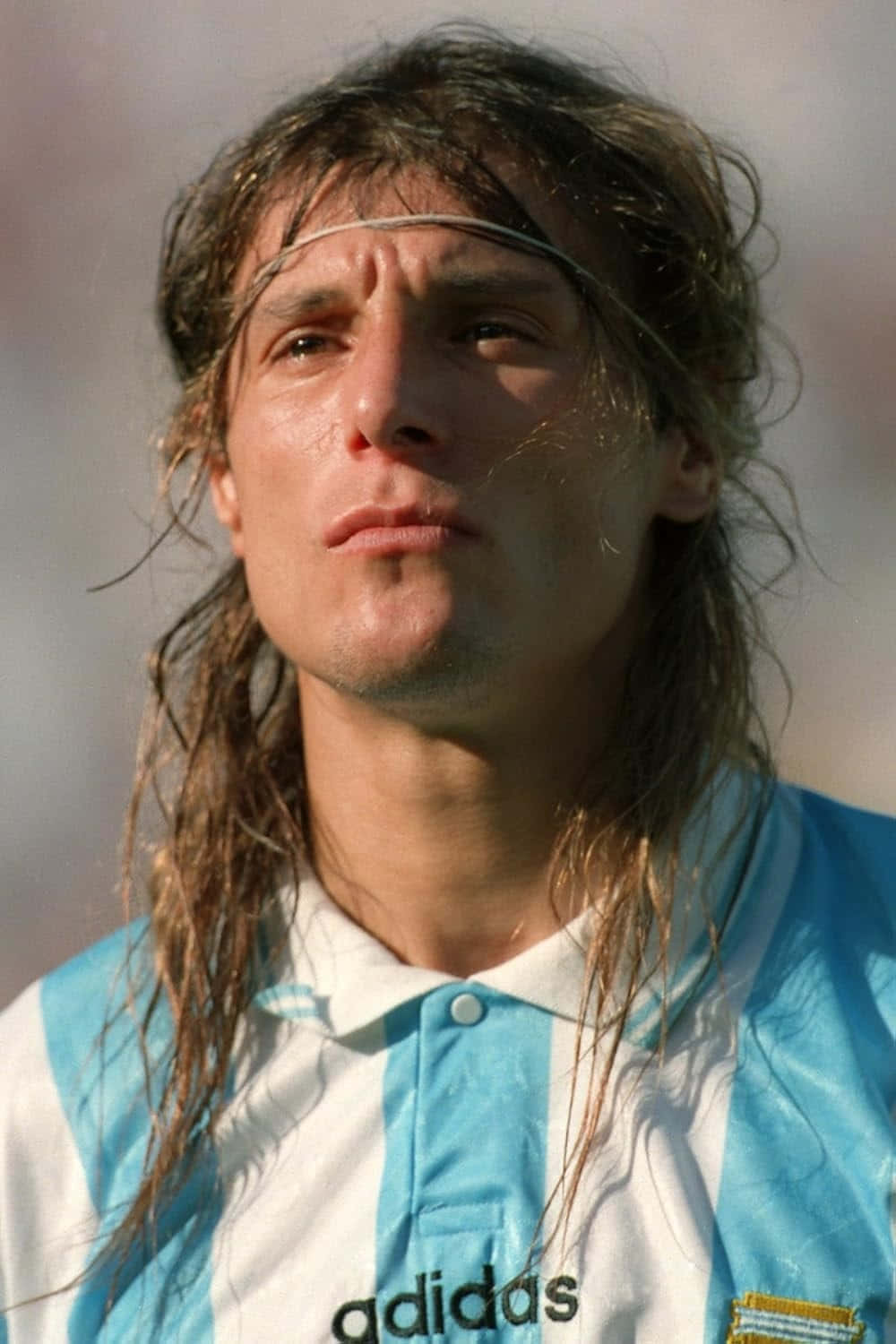 Focused Soccer Player Caniggia Wallpaper