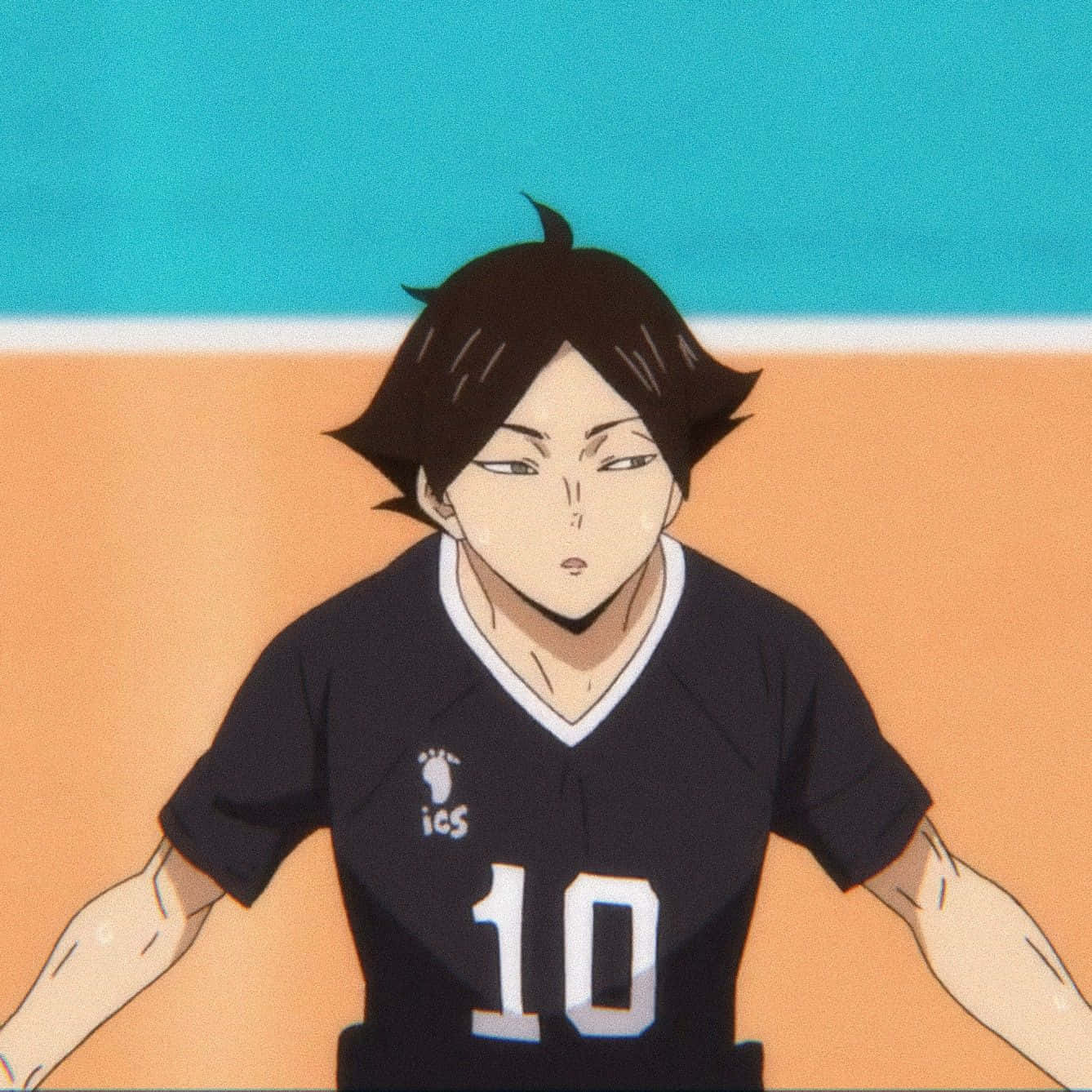 Focused Volleyball Player Haikyuu Wallpaper