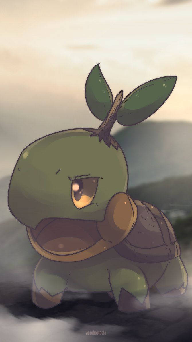 Foggy Turtwig Wallpaper