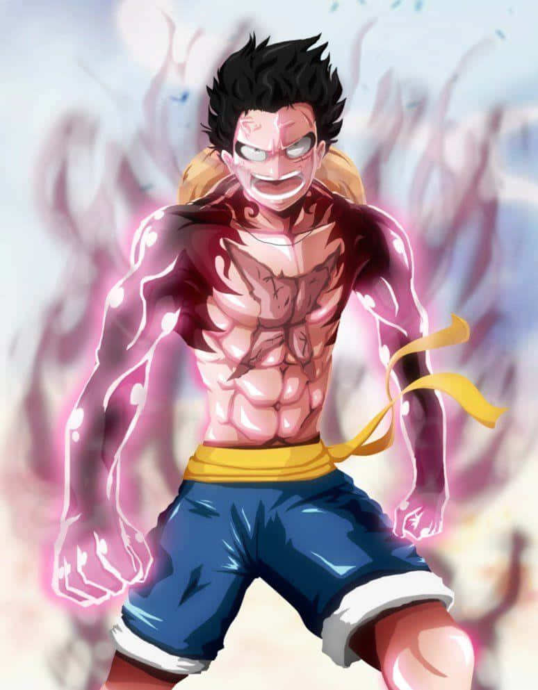 Follow The Strawhat In Luffy Gear 5 Wallpaper