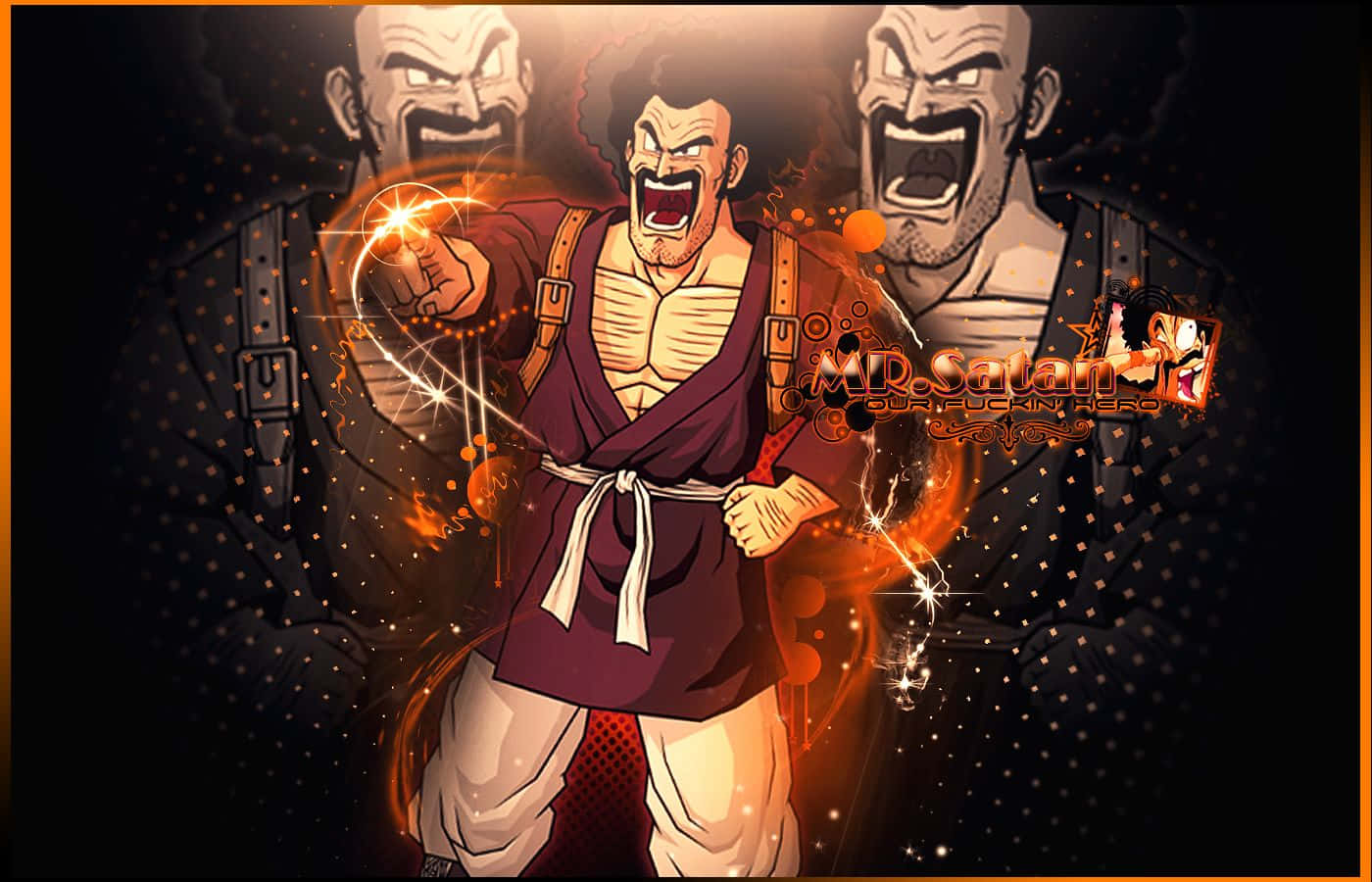 Follow The Trail To Victory With Hercule Satan Wallpaper