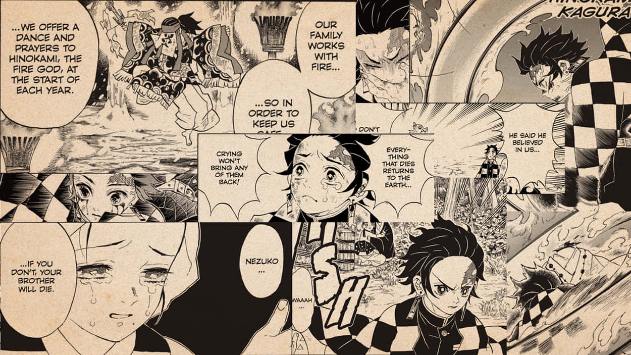 Following The Foot-steps Of Kamado Tanjiro In The Demon Slayer Manga Wallpaper