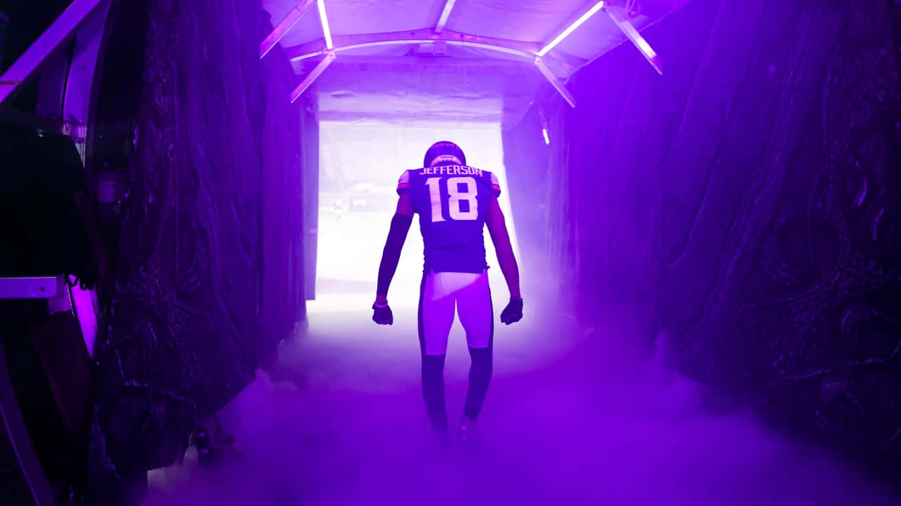 Football Player Entrance Purple Haze Wallpaper