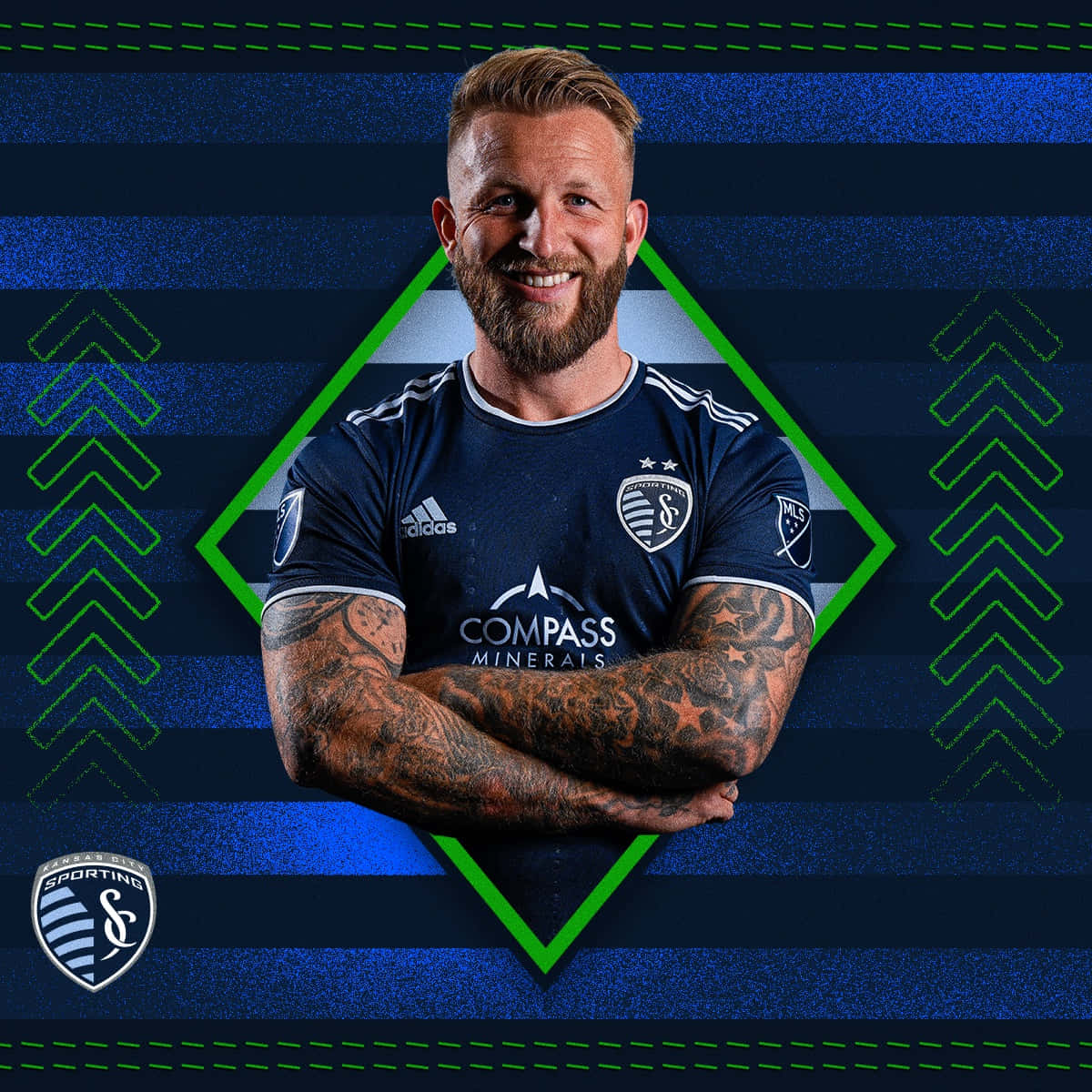 Football Player Johnny Russell Sporting Kansas City Poster Wallpaper