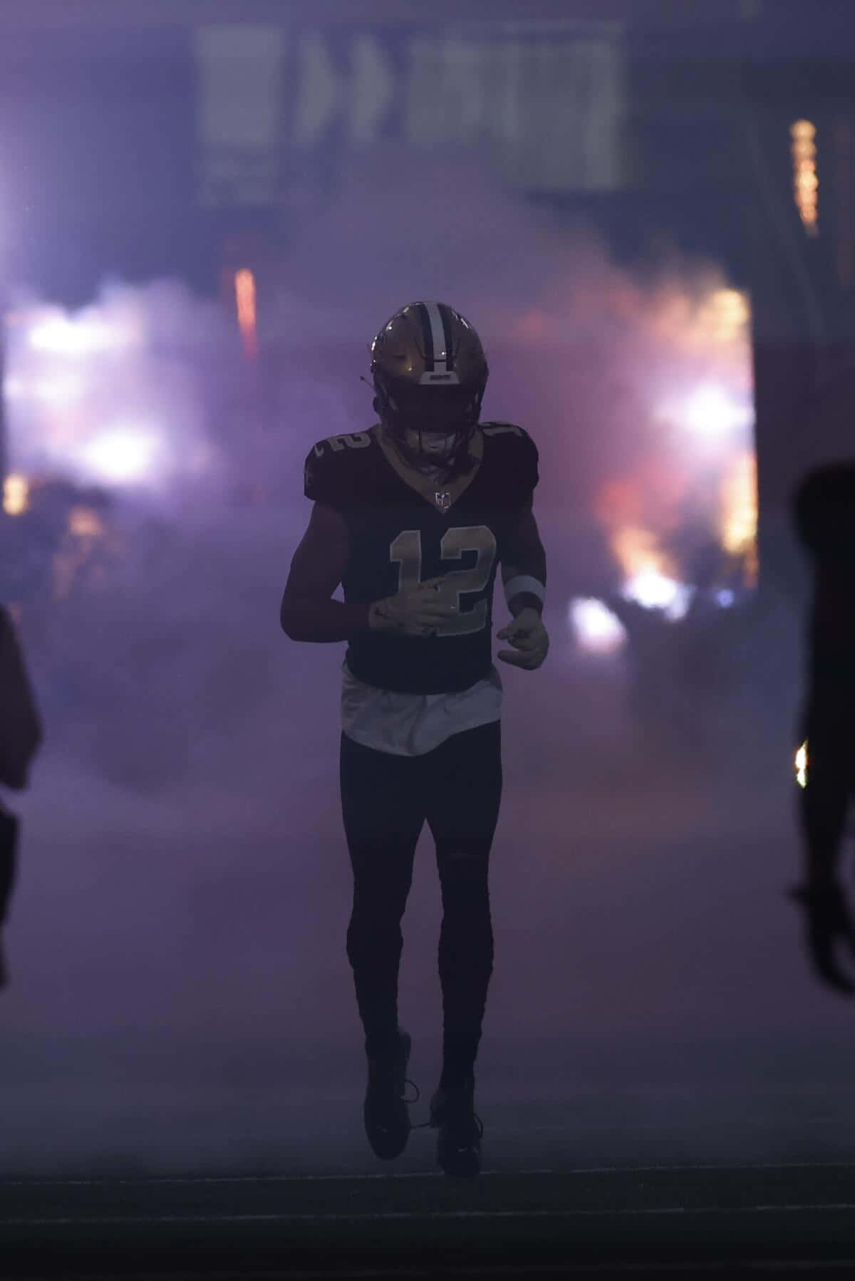 Football_ Player_ Number_12_ Entering_ Field Wallpaper