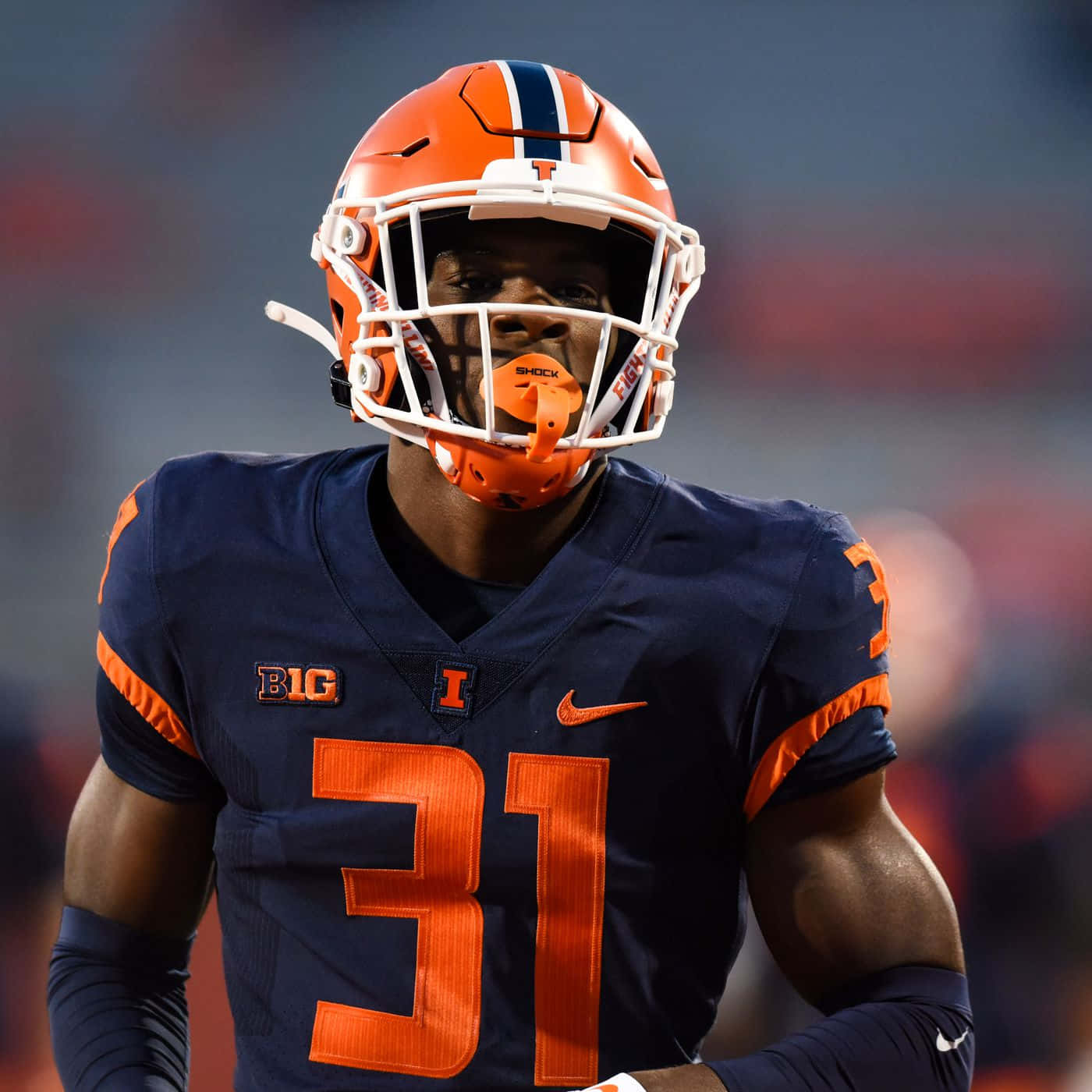 Football Player Number31 Illinois Uniform Wallpaper