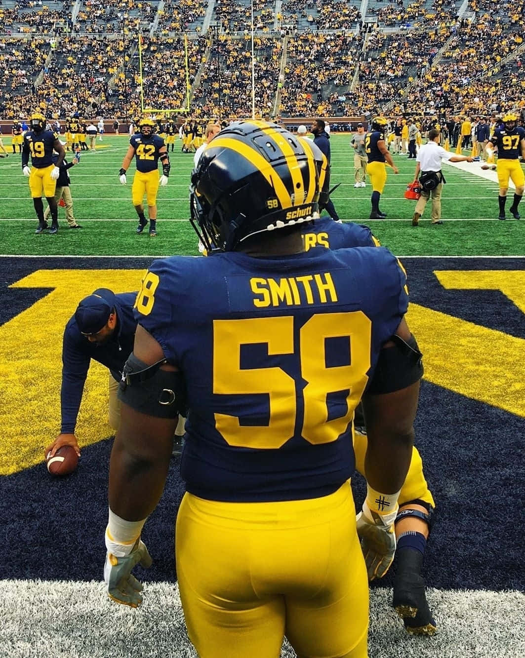 Football Player58 Smith Stadium Backdrop Wallpaper