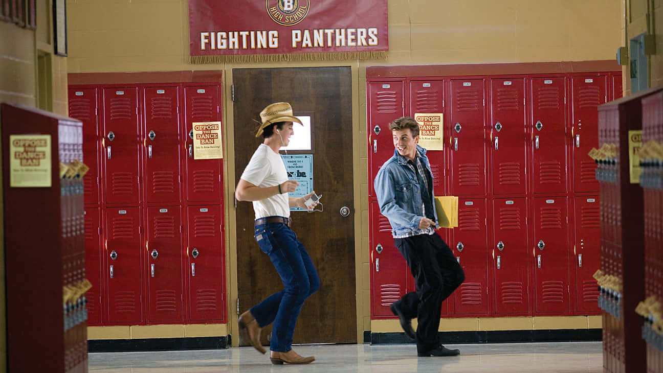 Footloose Hallway Dance Scene Wallpaper