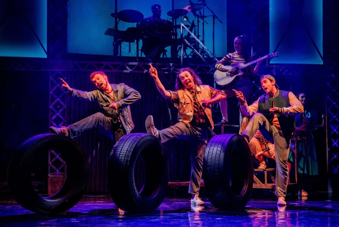 Footloose Musical Performanceon Tires Wallpaper