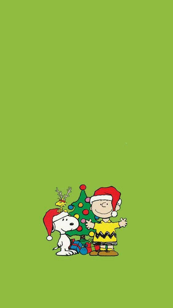 For The Christmas Season, Get Into The Spirit With A Snoopy Iphone. Wallpaper