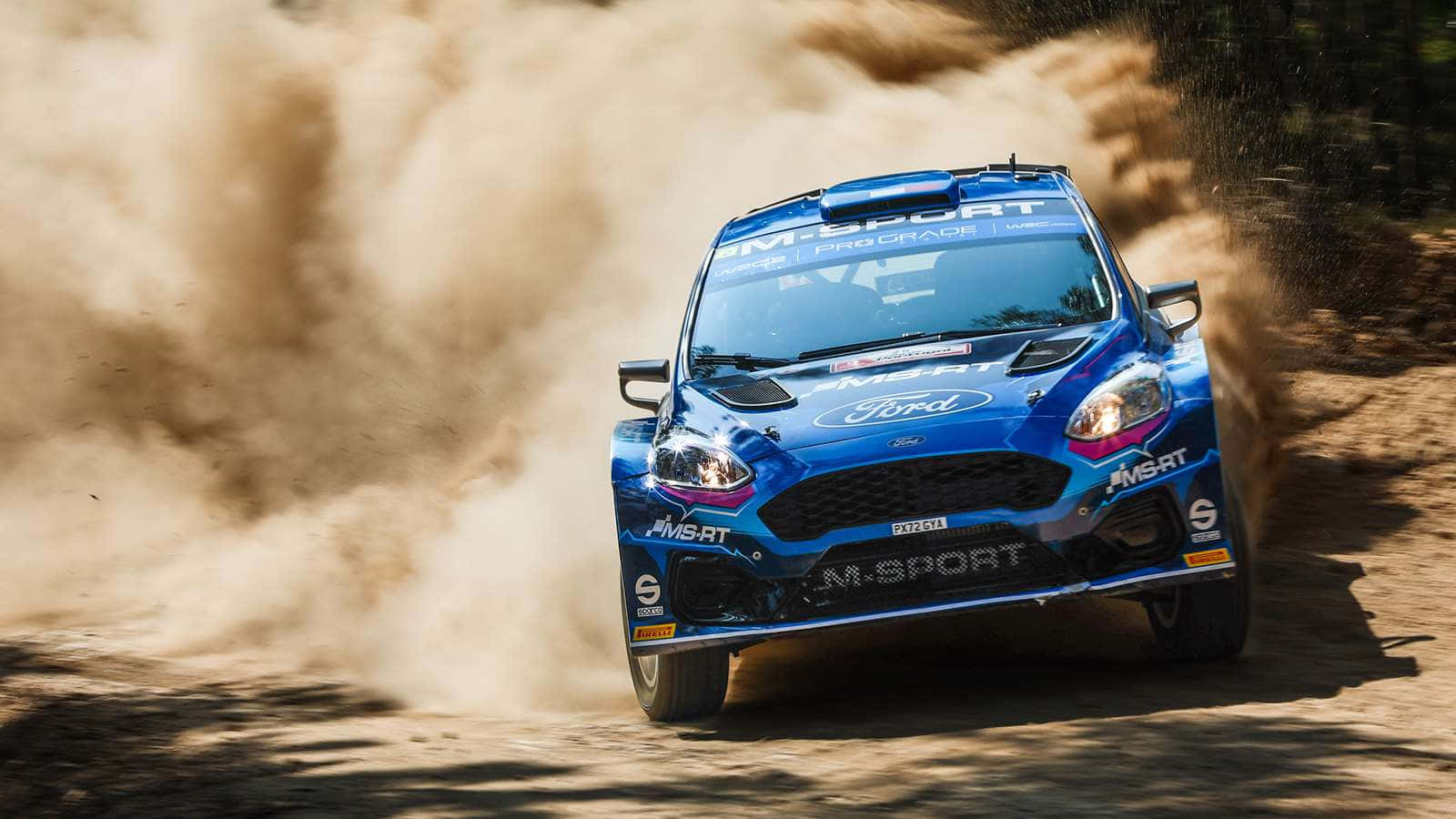 Ford Rally Car Dust Trail Wallpaper