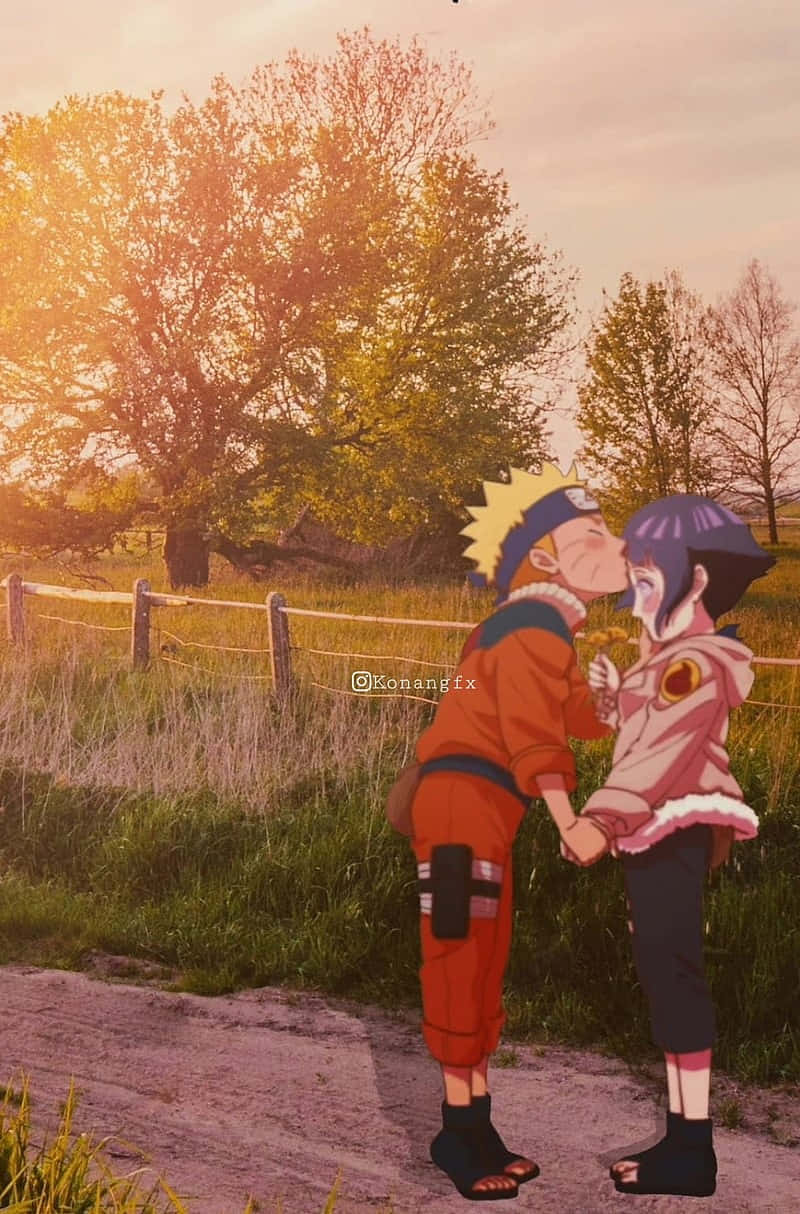 Forehead Kiss Of Cute Naruto And Hinata Wallpaper