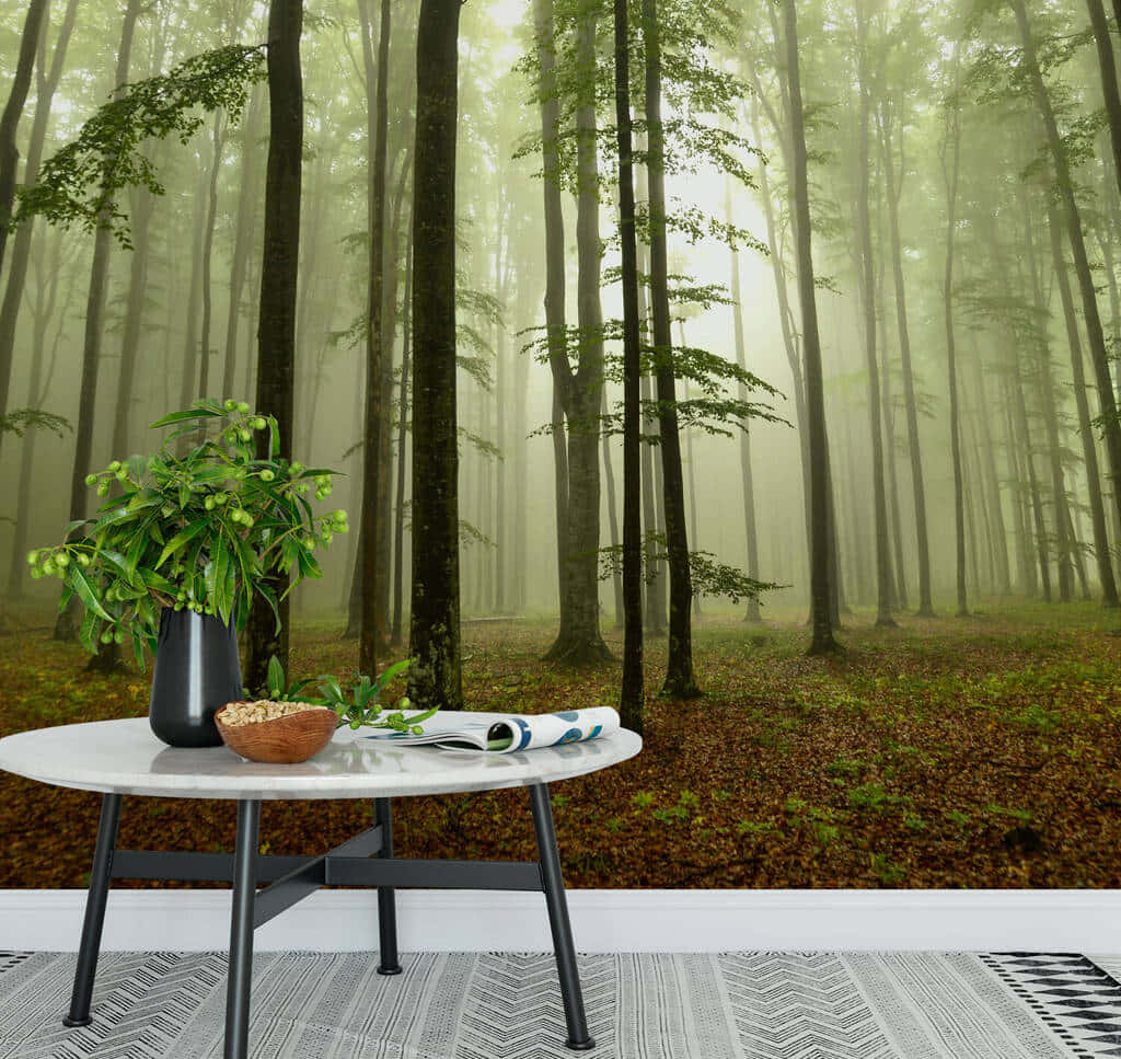 Forest Mural Interior Design Wallpaper