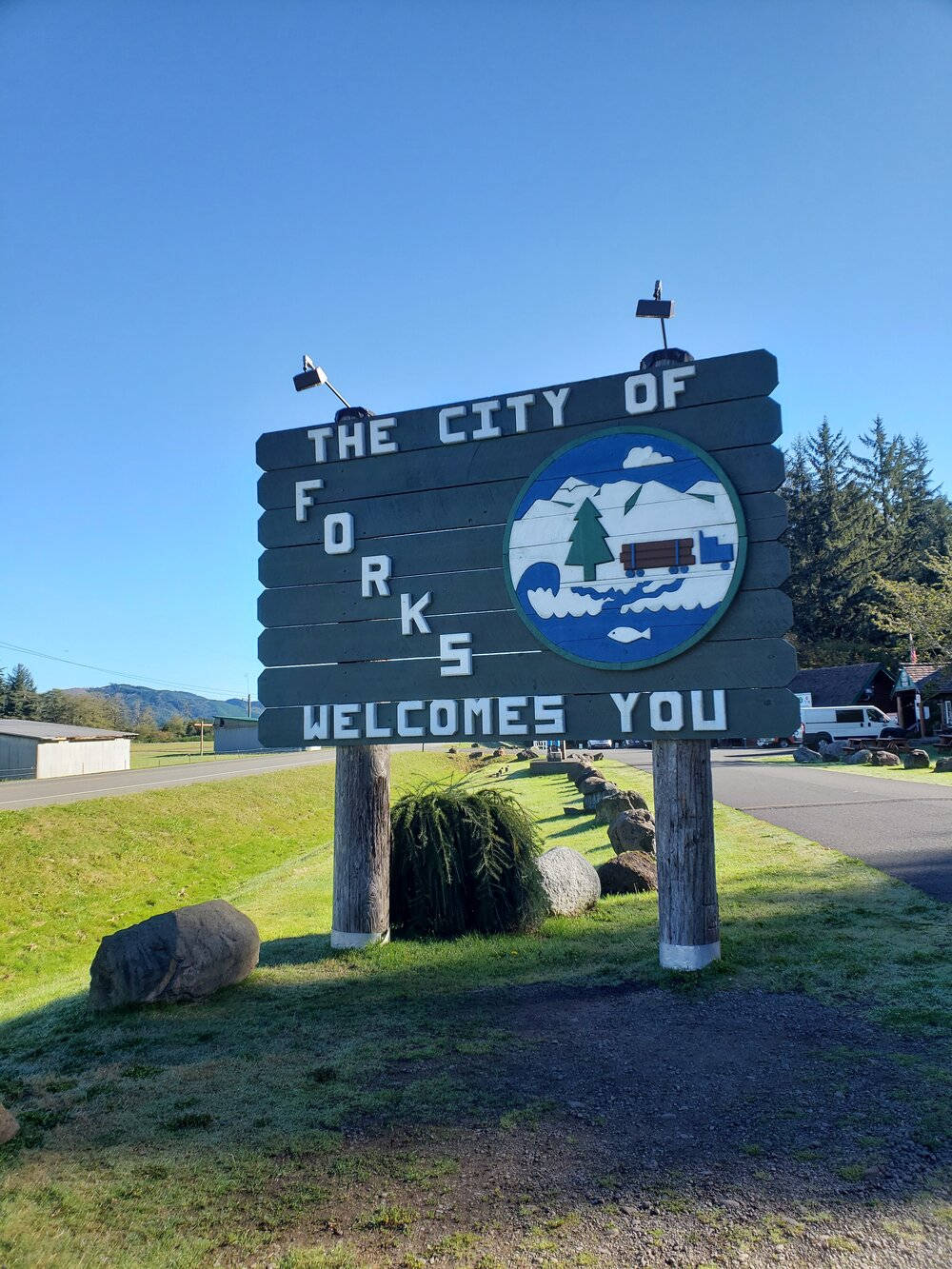 Forks Washington Welcome Signage Wallpaper