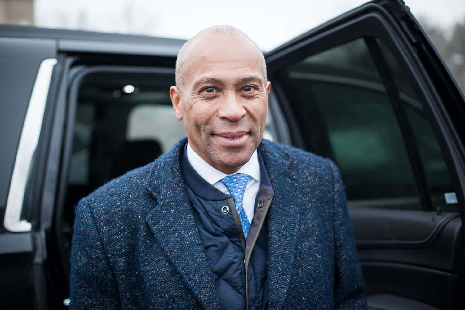 Former Massachusetts Governor Deval Patrick Getting Into A Car Wallpaper