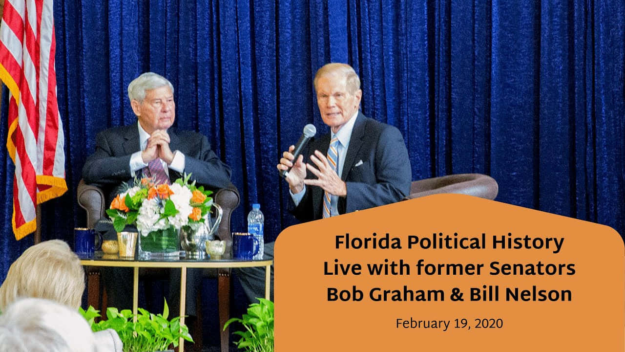 Former Senators Bill Nelson And Bob Graham In Conversation Wallpaper