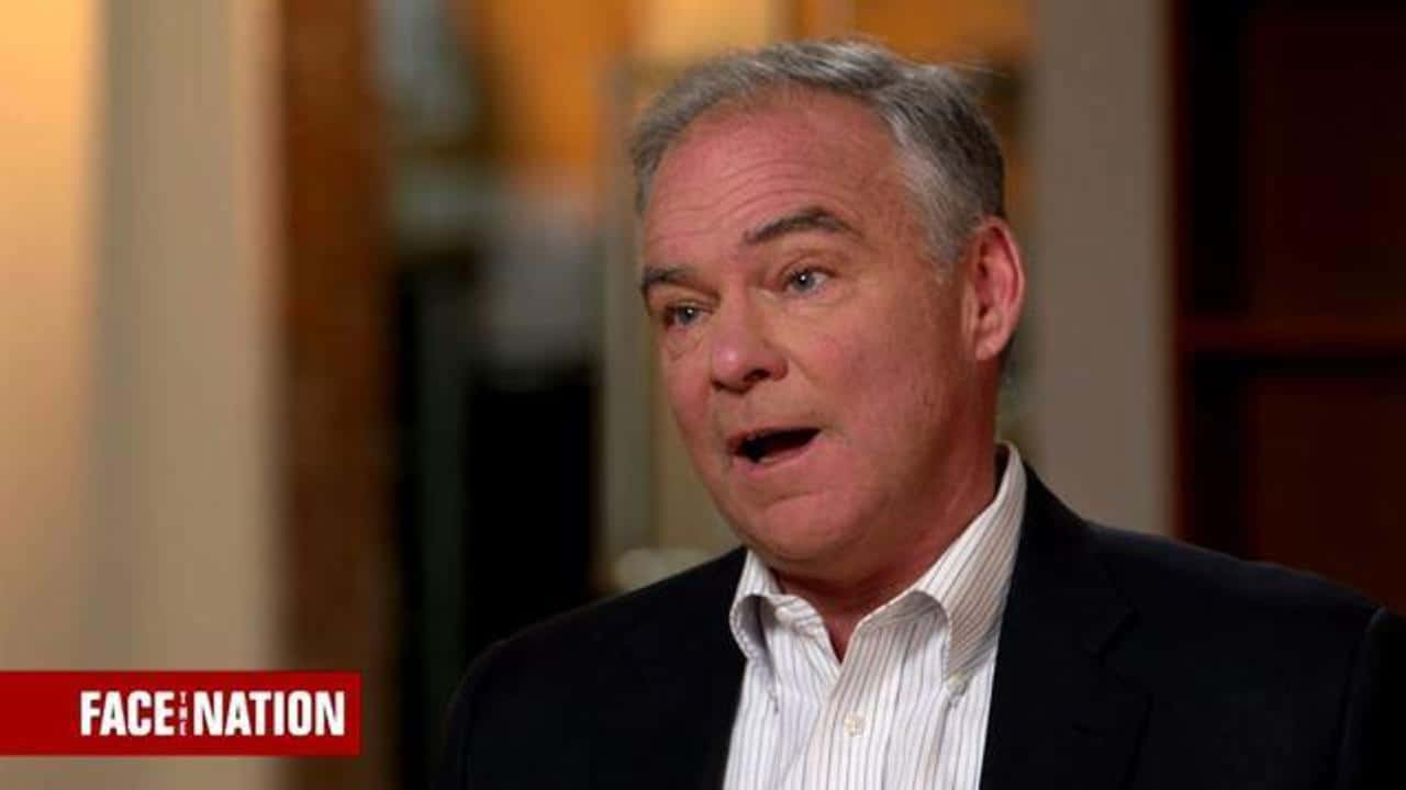 Former Vice President Tim Kaine During An Interview With Face The Nation Wallpaper