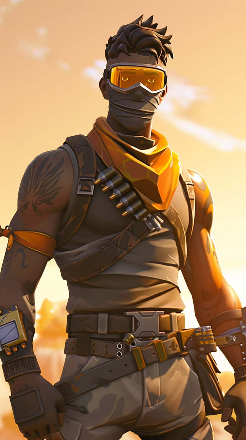 Fortnite Bandana Warrior Sunset Wallpaper