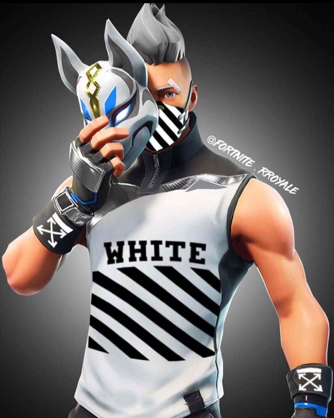 Fortnite White Mask - T-shirt Wallpaper