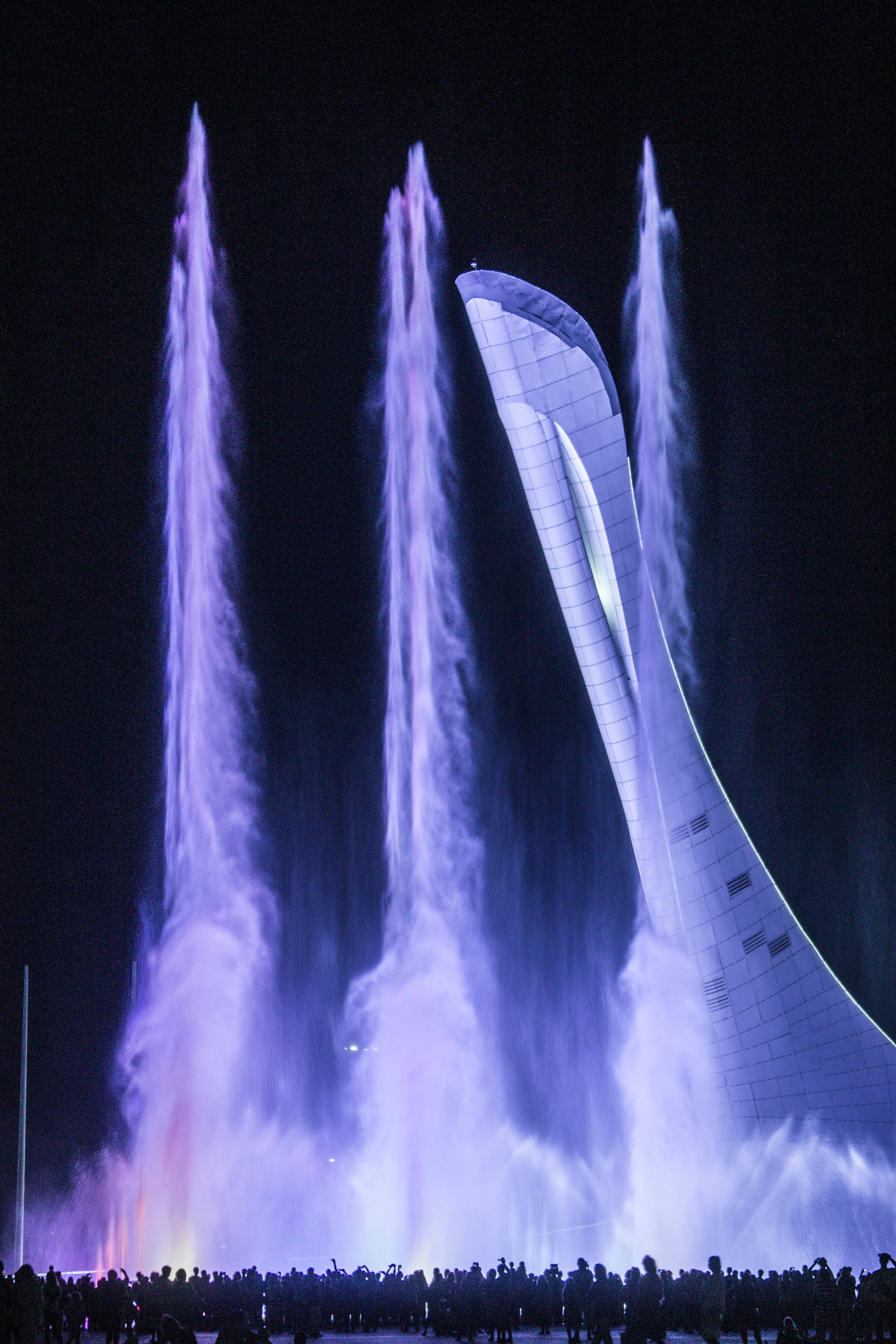 Fountain Black And Purple Phone Wallpaper