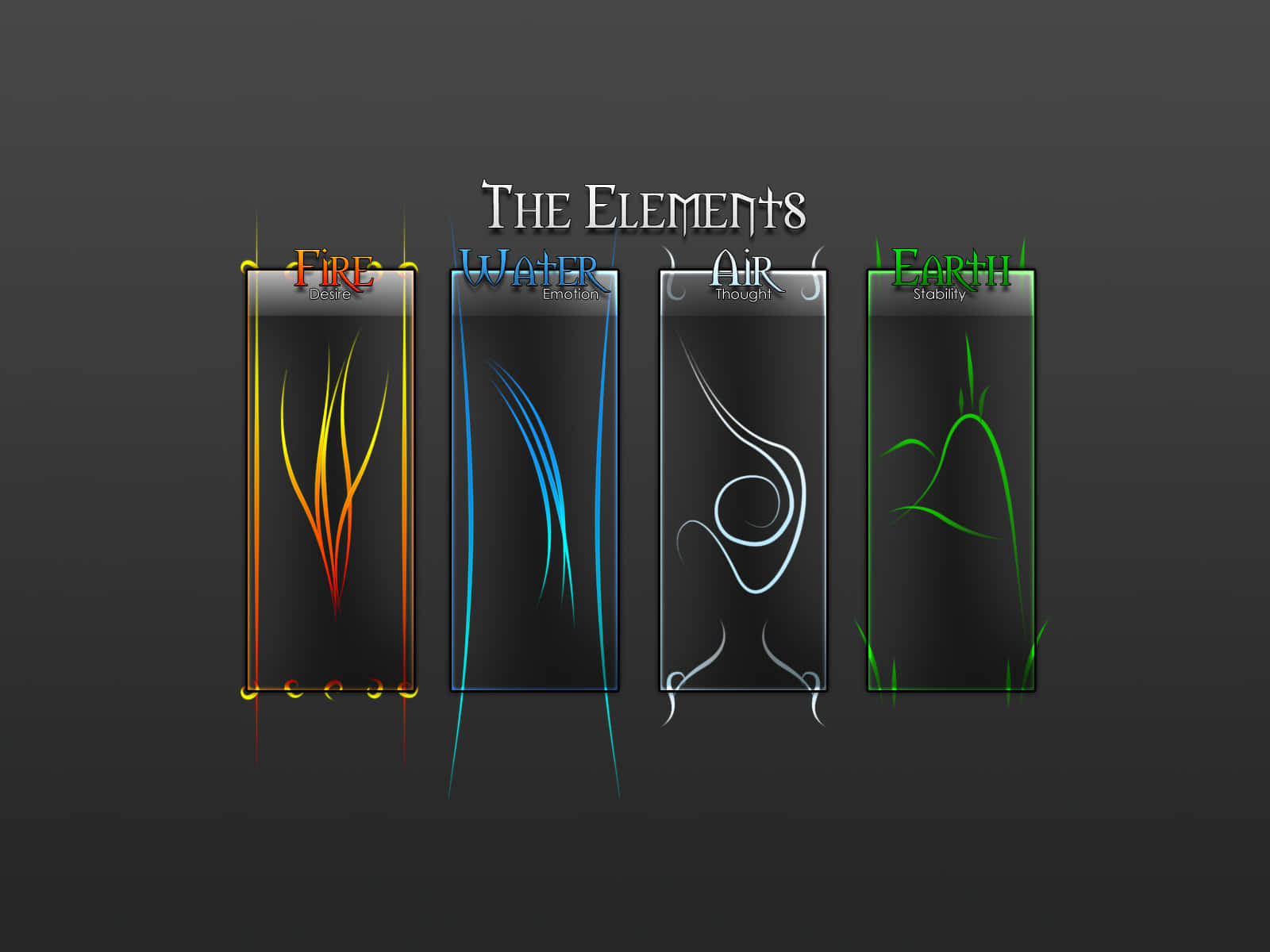 Four Elements Abstract Art Wallpaper