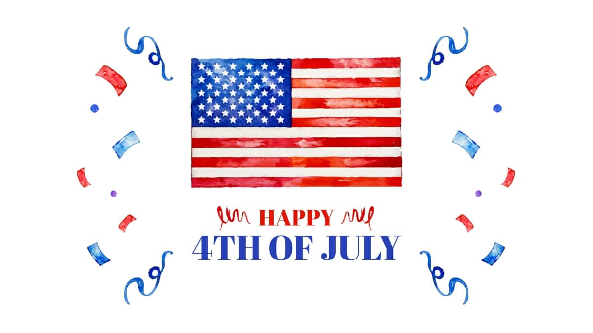 Fourthof July Celebration Watercolor Wallpaper