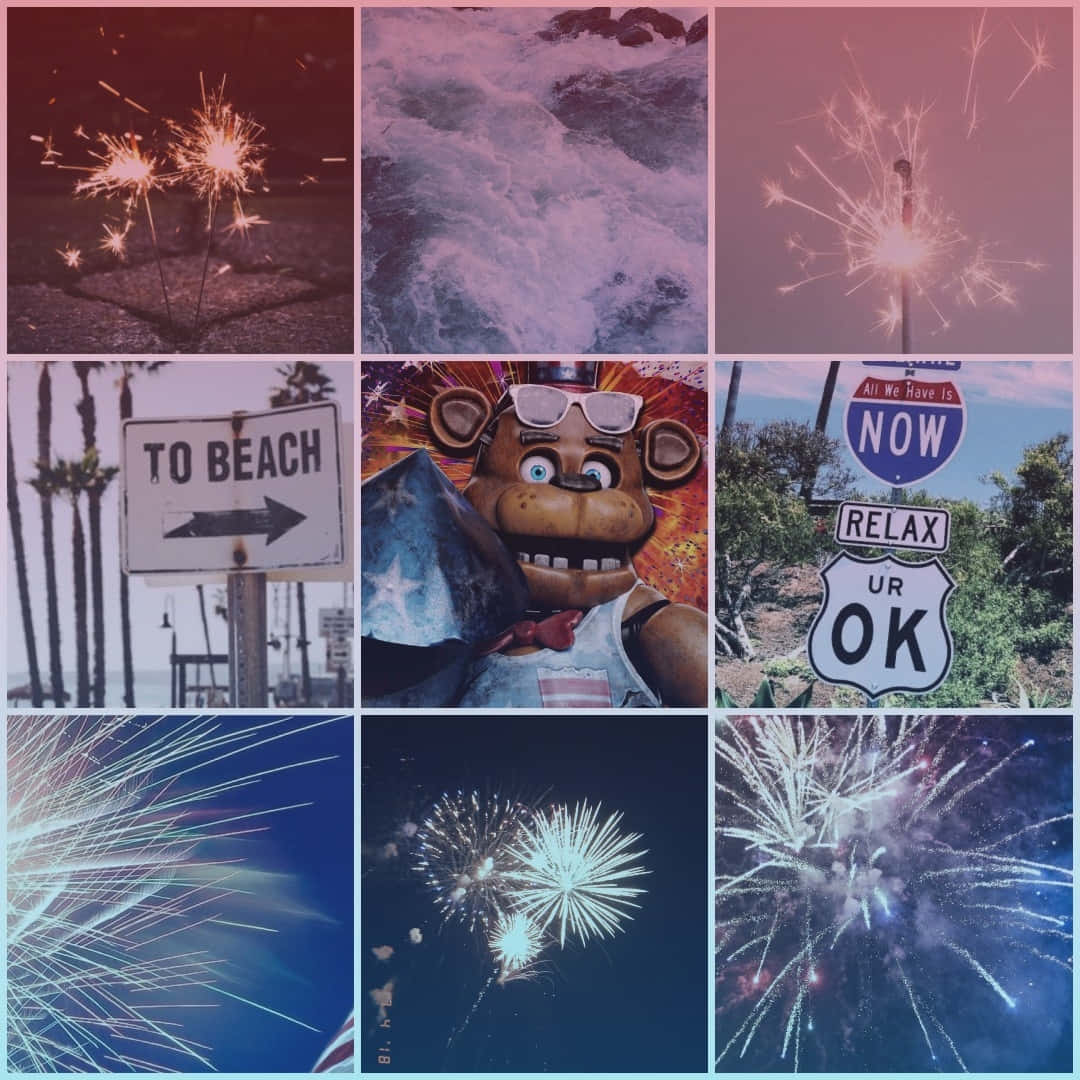 Fourthof July Collage Aesthetic Wallpaper