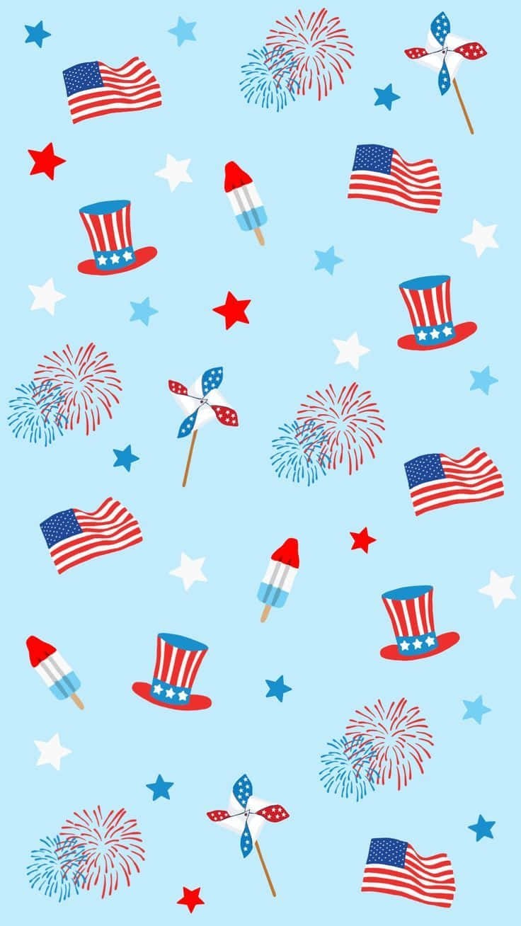 Fourthof July Pattern Wallpaper